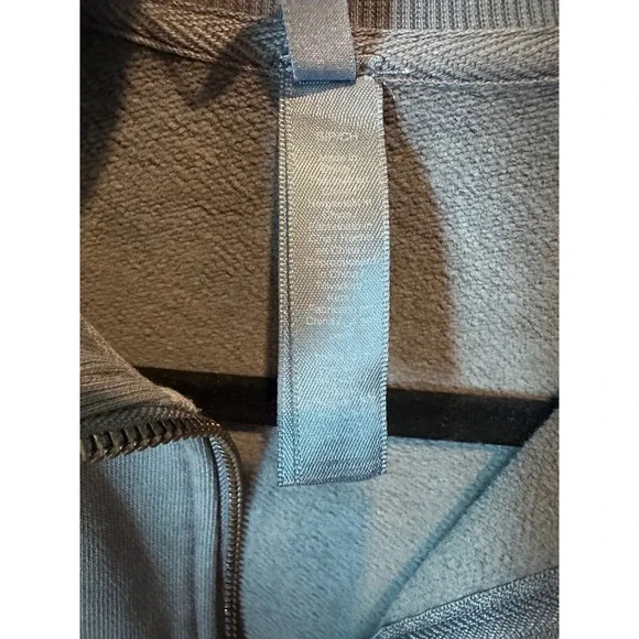 NEW SKIMS Boyfriend Small Fleece Slouchy Half Zip Pullover Sweatshirt Zircon - Picture 6 of 8